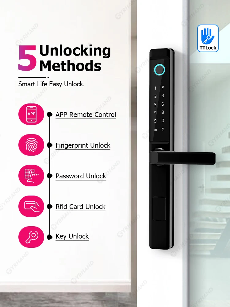 Waterproof Double-sided Fingerprint TTLock Bluetooth APP Work with Aleax Google