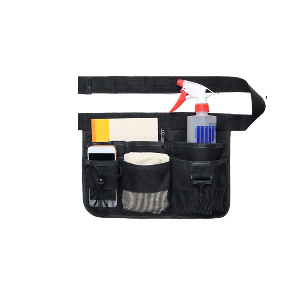 Oxford Cloth Home Cleaning Restaurant Waist Tool Bag Adjustable Belt Oganizer Apron Multi-pockets Multi-functional Electrician