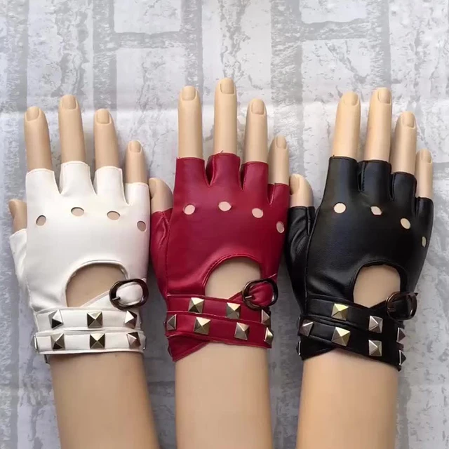 Leather Fingerless Women Gloves | Ladies Fingerless Gloves | Fashion Brand  Mittens - Gloves & Mittens - Aliexpress