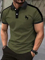 La nouvelle chemise POLO à manches courtes pour hommes pour l'été 2025, décontractée, à la mode, douce et respirante avec impression de motifs 3D 1