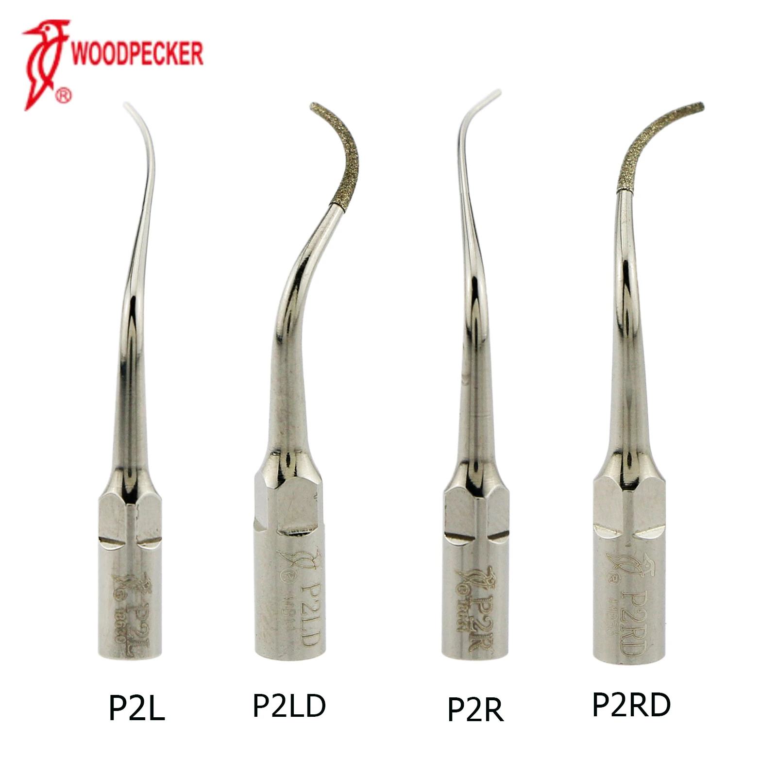 

Woodpecker Dental Ultrasonic Scaler Scaling Tips Periodontal Cleaning P2L P2LD P2R P2RD Diamond Coated Fit EMS UDS