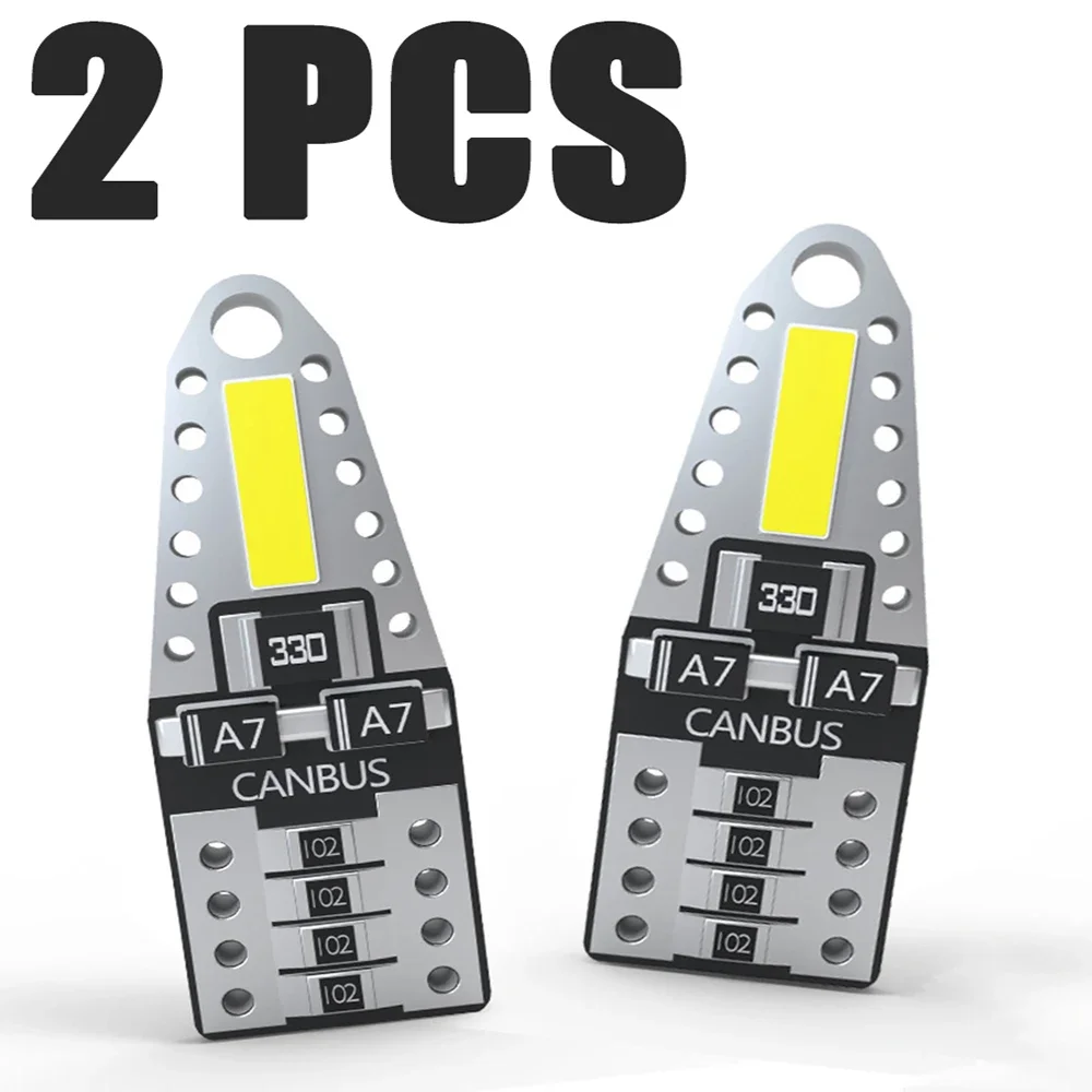 

2 PCS T10 car LED Decoding License Plate Light Super Bright White 7020 Car interior Parking Position Lights