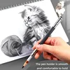 Metal double-ended pencil extender Stainless steel pencil case double-ended brush extender 4
