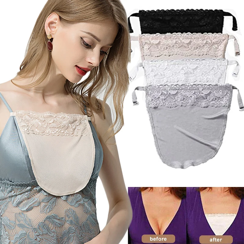 1/2pcs Women Lace Invisible Mock Camisole Wrapped Chest Overlay