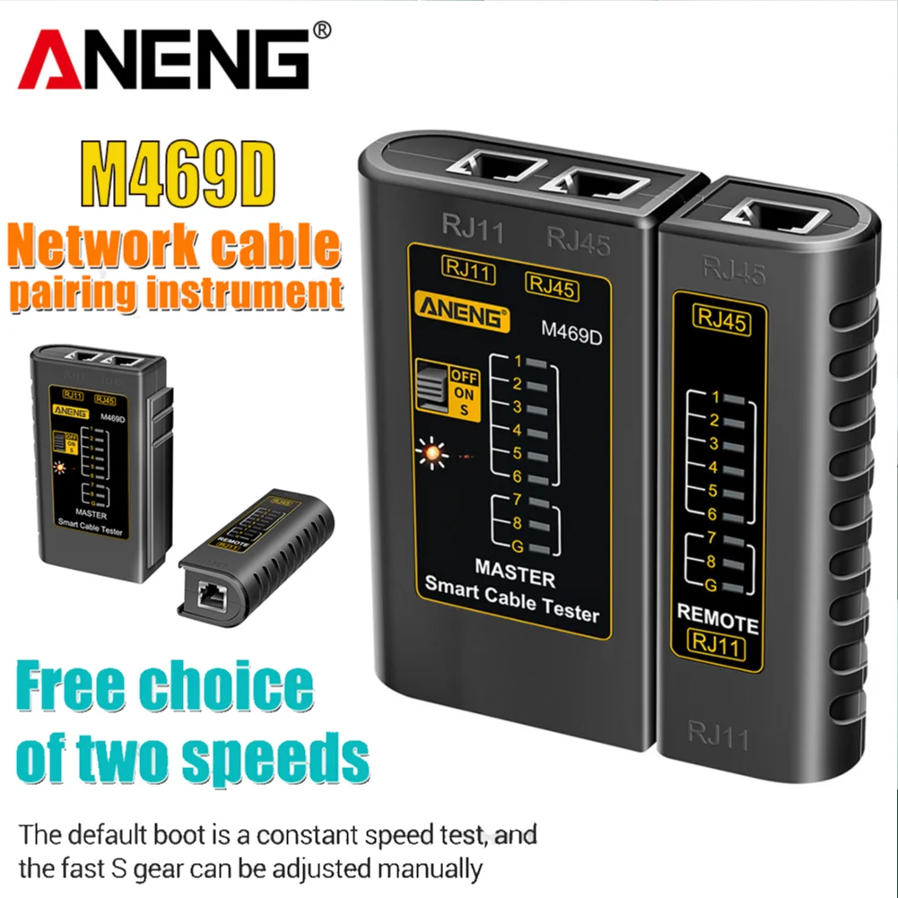 Network Cable Tester RJ45 RJ11 RJ12 CAT5 UTP LAN Telephone Line Detector Networking Tool For Network Repair