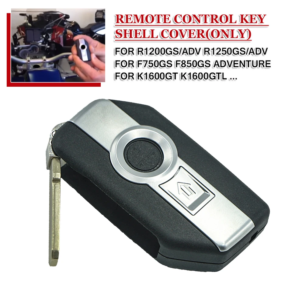 Remote Motorcycle Key Shell for BMW K1600 GT GTL R1200GS R1250GS