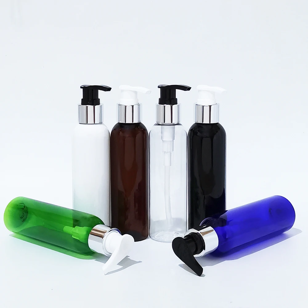 

30pcs/lot 150ml Amber Black Lotion Pump Bottle,150cc Transparent Travel Shampoo Packaging Bottle,5OZ DIY Cosmetic Packaging