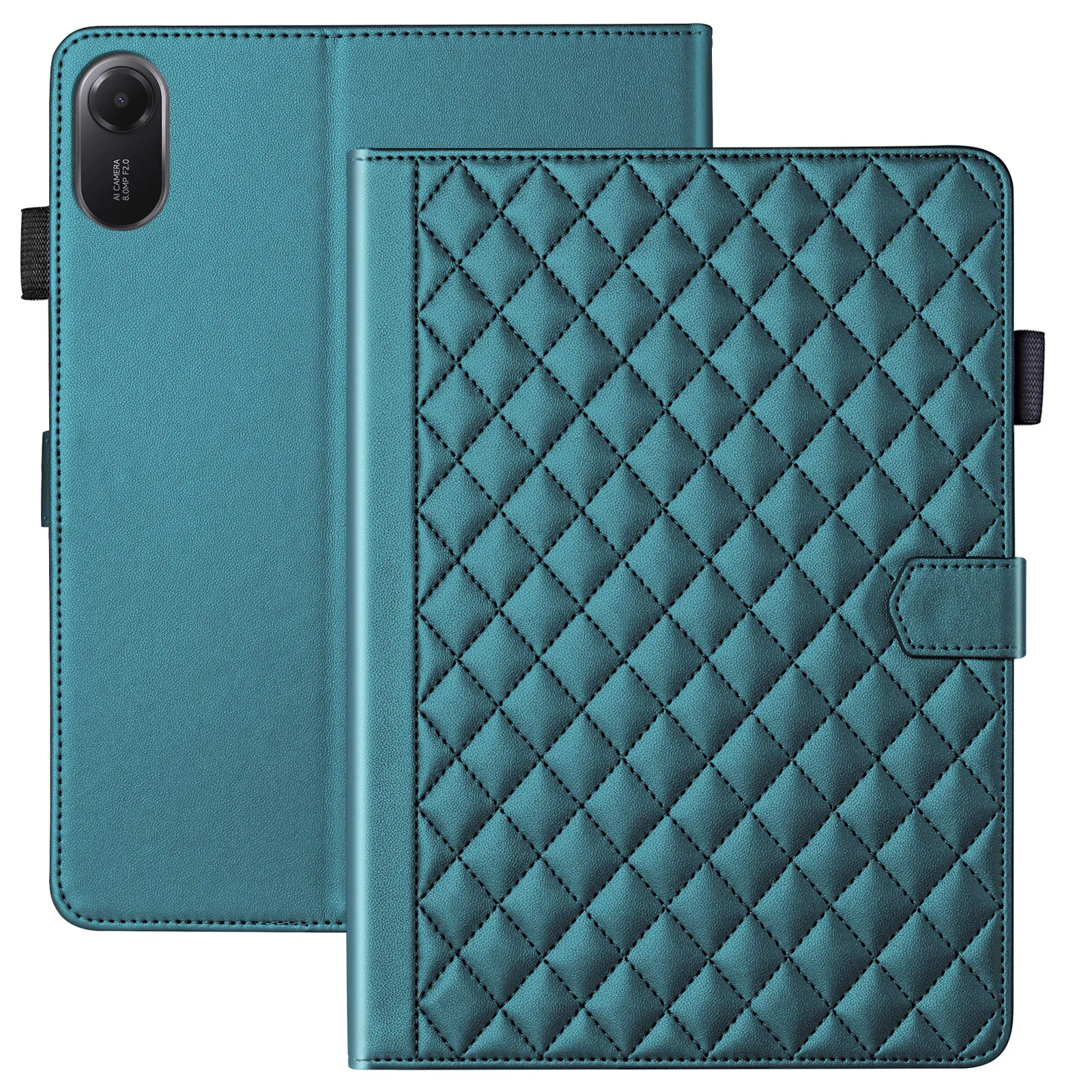 Leather Wallet Tablet Cover with Card Slot and Stand - Diamond Book Case