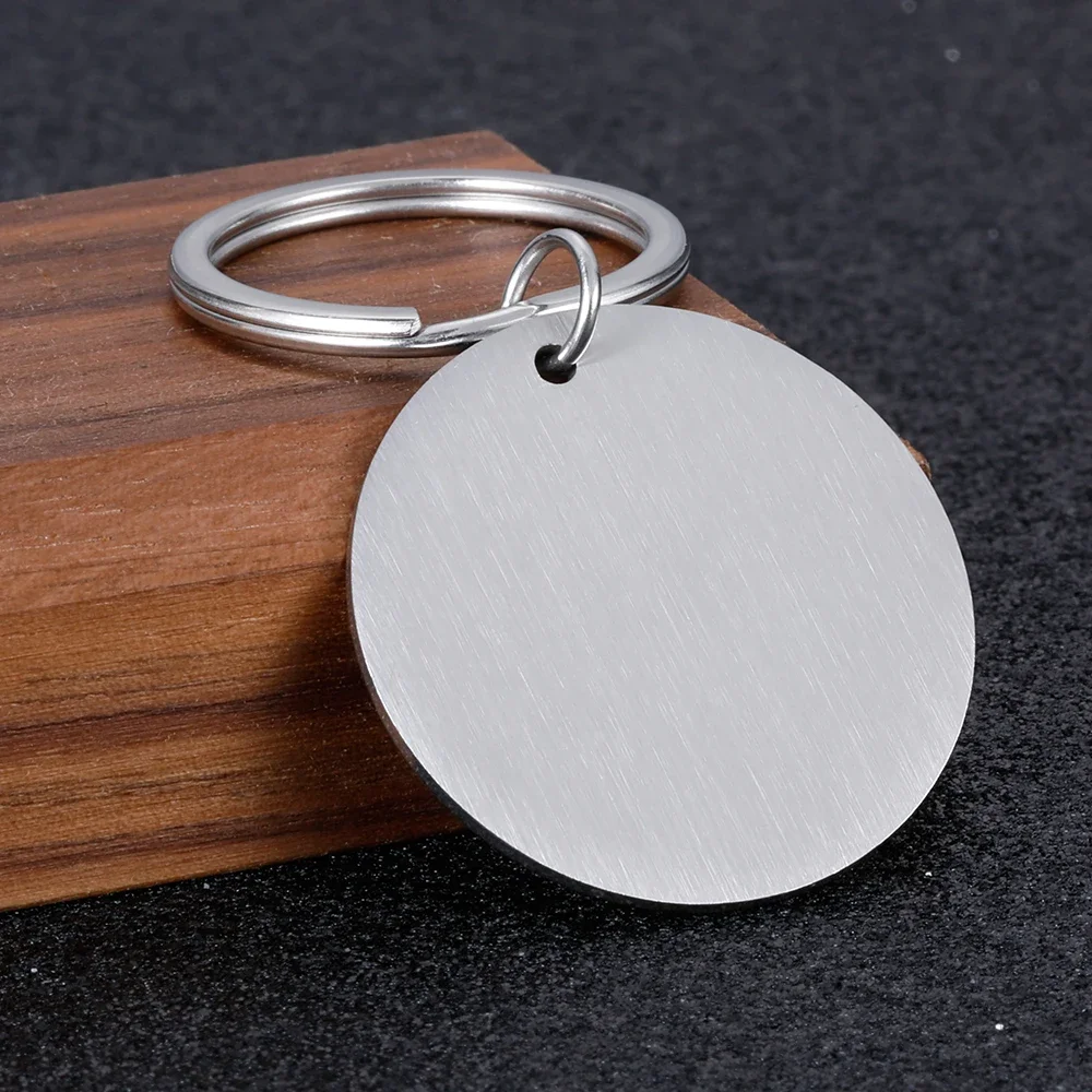 

Stainless Engravable Anti-lost Name Steel 50pcs Tag Plate Round Dog Pet Necklace Wholesale For Pendant Jewelry Metal