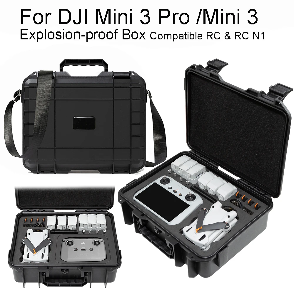 Per Dji Mini 3 Storage Box Valigia Portatile Hard Shell Per Dji Mini 3 Pro Scatola Portatile Antideflagrante