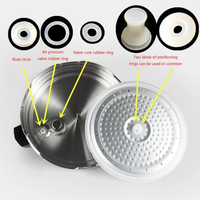 W8KCUniversalFloaforVALVESealRingSetSiliconeGasketSealerReplacementPressureCooker