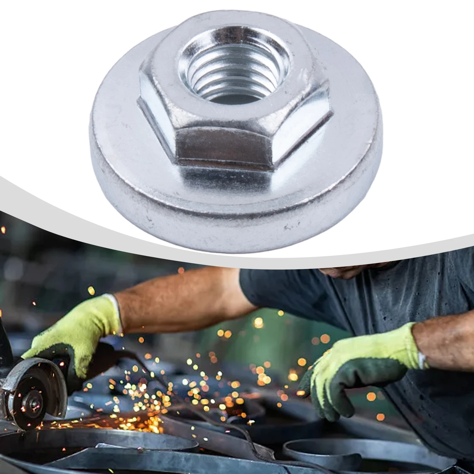 

Hexagon Nut Pressure Plate For 100 Type Angle Grinder Accessories Part Replacement Rust Prevention Stainless Steel 30x17x10mm