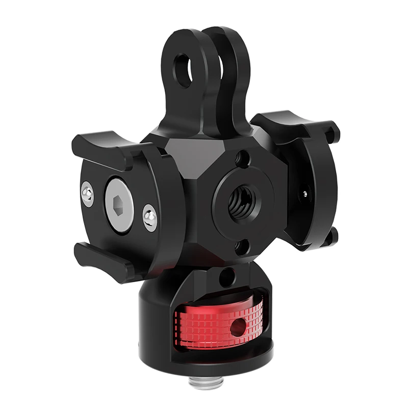 Neue Action Kamera Mount Adapter Dual Kalten Schuh Montieren Stativ Adapter 1/4 3/8 für GoPro Studio Vlog Verlängerung Halterung Zubehör