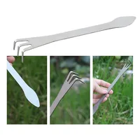 Bonsai Rake Stainless Steel Rake Root Rake Stainless Steel Root Rake 3-Prong Loosen Soil Bonsai Tree Tools with Ergonomic Handle 1