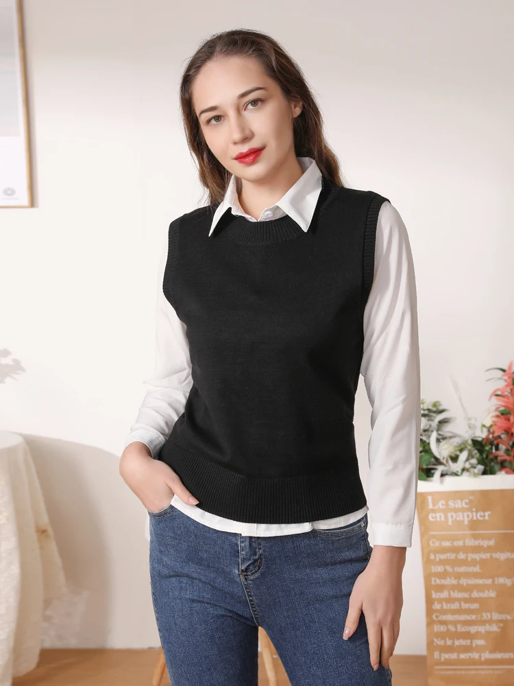 Clothing Sweaters Women's Vest Korean Style Blouse Cropped