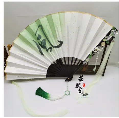 

Складной веер для волос Tian Guan Ci Fu Shi Qingxuan, Ручной Веер для танцев в старинном стиле, реквизит для косплея, подарок