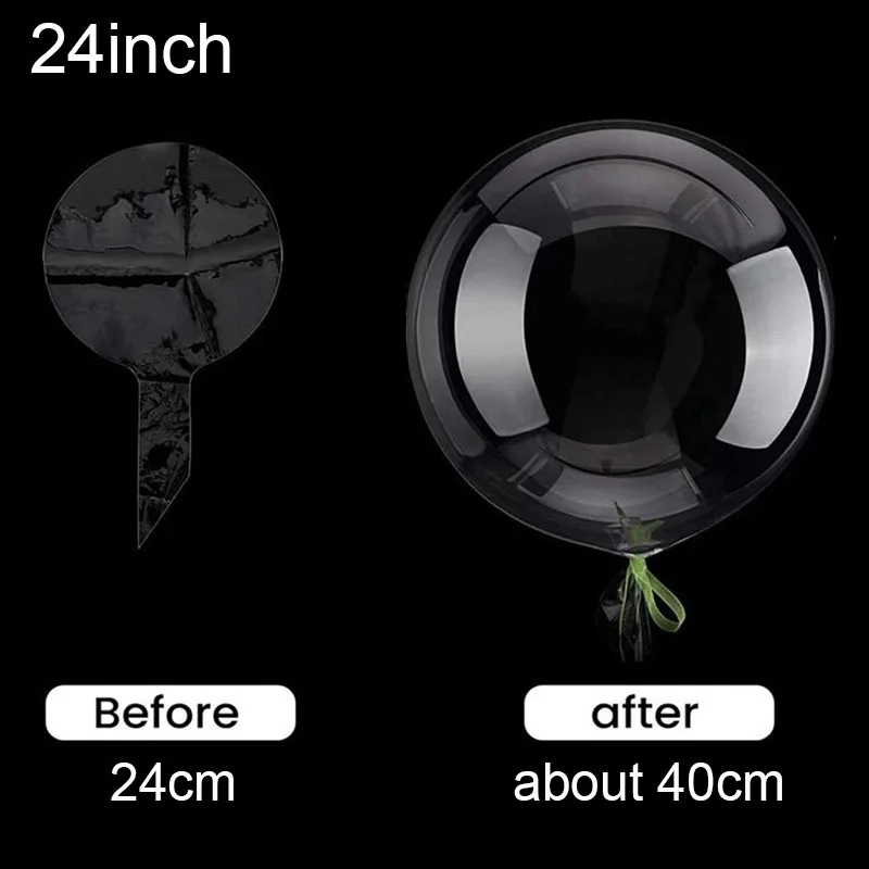 10pcs 8/10/12/16/18/20/24/inch Transparent Bobo Balloon Clear Bubble Balloon For Wedding Birthday Party Decoration Helium Ballon