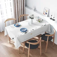 Nappe imperméable lavable, couverture De Table De salle à manger De ferme, linge De Table moderne, rectangulaire, Table De cuisine 1