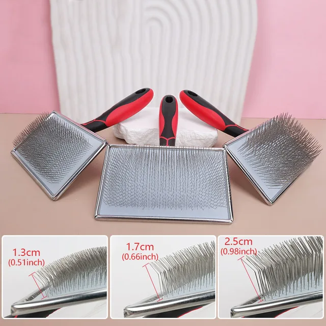 Pet Dog Hair Removal Needle Comb Fur Trimming Brush Grooming Tool Massage Tool Pet Hair Removal Needle Comb Fur Cleaning Brush 2