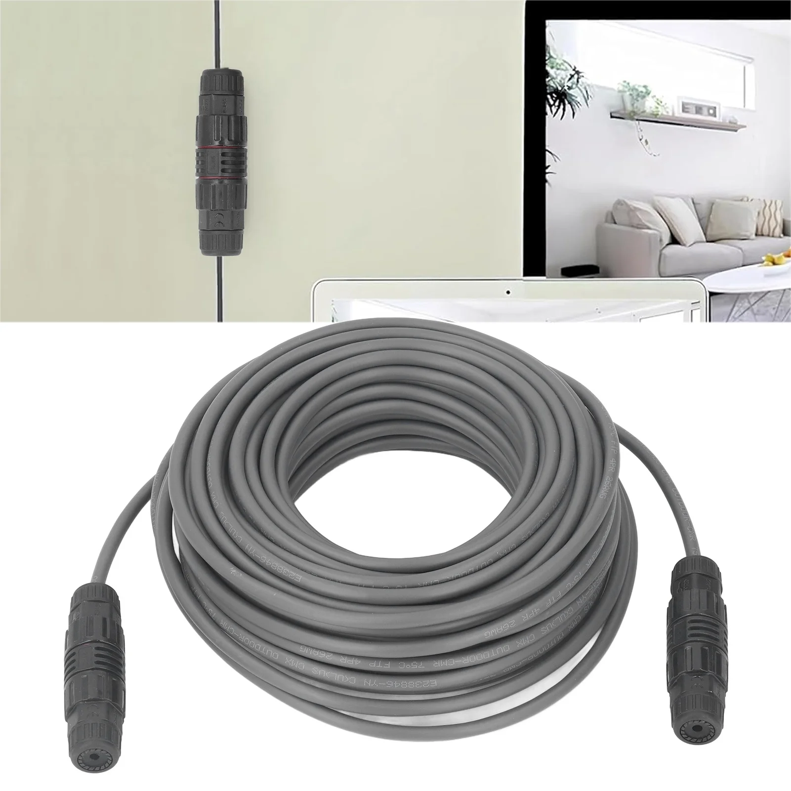 스타링크 케이블 익스텐션 수리 키트, IP68 방수, 산소 구리 교체 케이블, 150ft 연장, 75FT