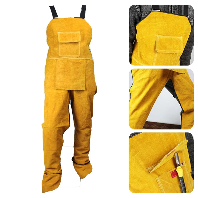 Cowhide Welder Apron Heat Insulation Wear-Resistant Fire-Proof Safety Heavy Duty Leather - Image 6