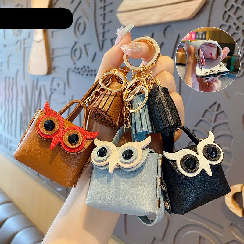 Keychains Women Luxury Coin Purse Keychain Owl Coin Holder