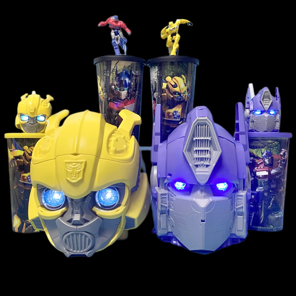 2023 Transformers Rise Of The Animals Movie Optimus Prime Topper Cup Figurine Popcorn Bucket Cinema Regalo Da Collezione