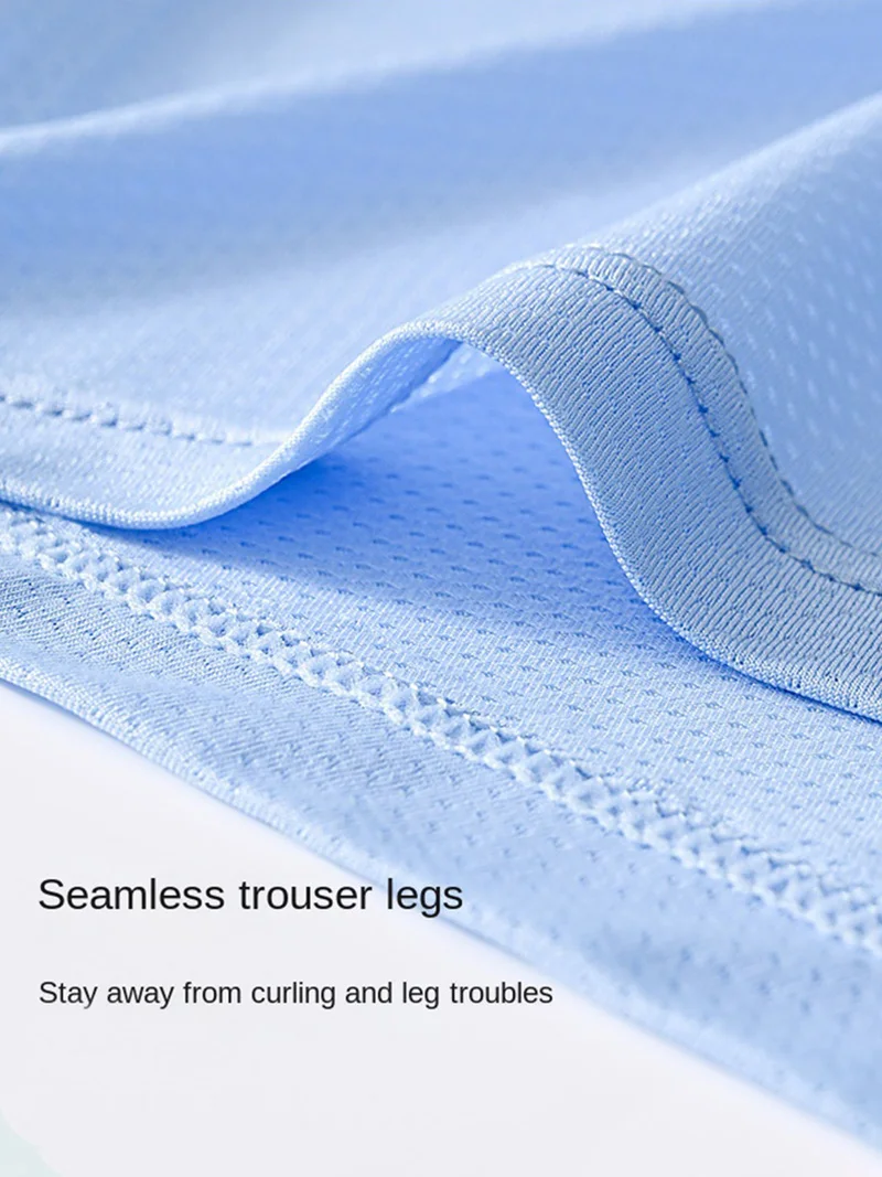 1/5Pcs Ice Silk Boxer Shorts for Men Breathable Sexy Thin Underwear U Convex Design Lingerie plus Size Available L-6XL Male Unde 6