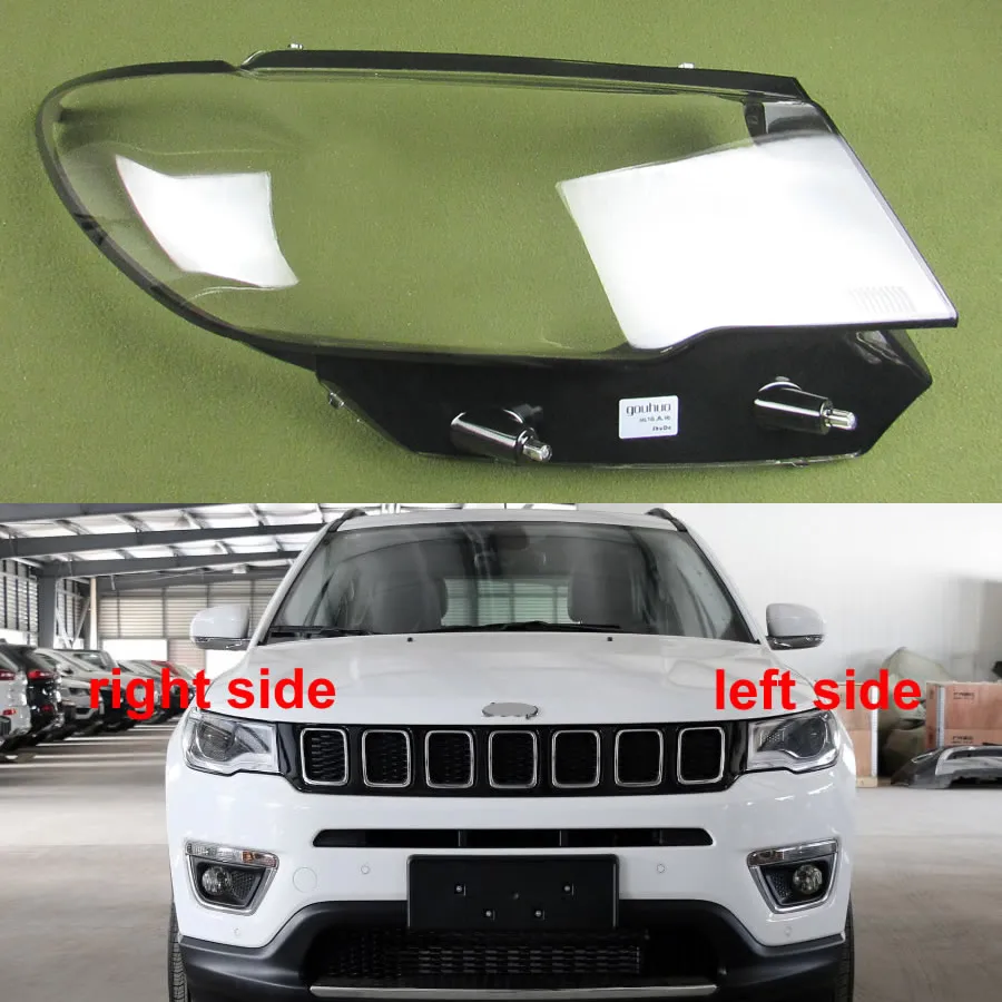 

Прозрачная Налобная лампа для Jeep Compass 2017 2018 2019 из плексигласа, замена оригинального абажура