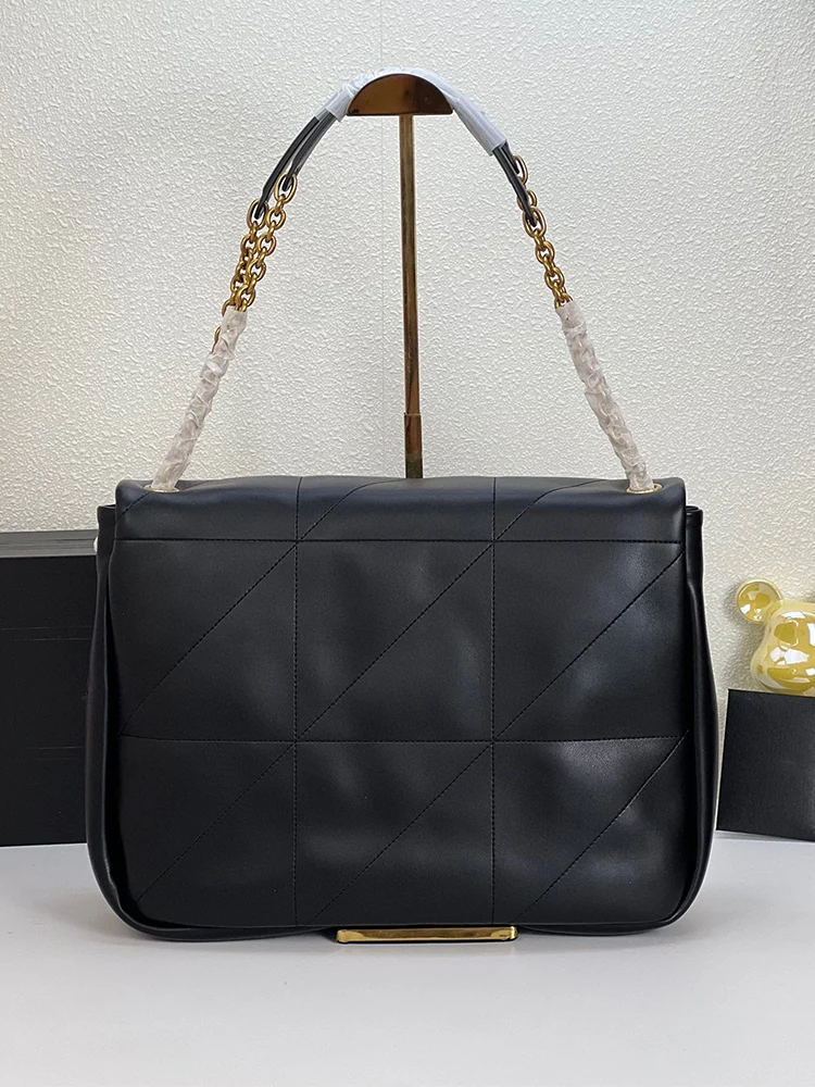 

Vintage car sewing leather large capacity handbag Women's new chain hand bag Fashion multi-functional diagonal shoulder bag