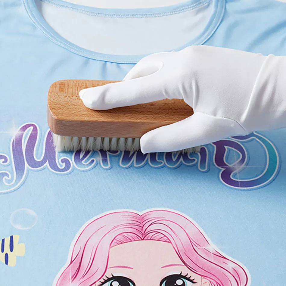 여아용 아이스 실크 반팔 잠옷, 달콤한 인어 패턴, 편안한 잠옷, 가정 의류