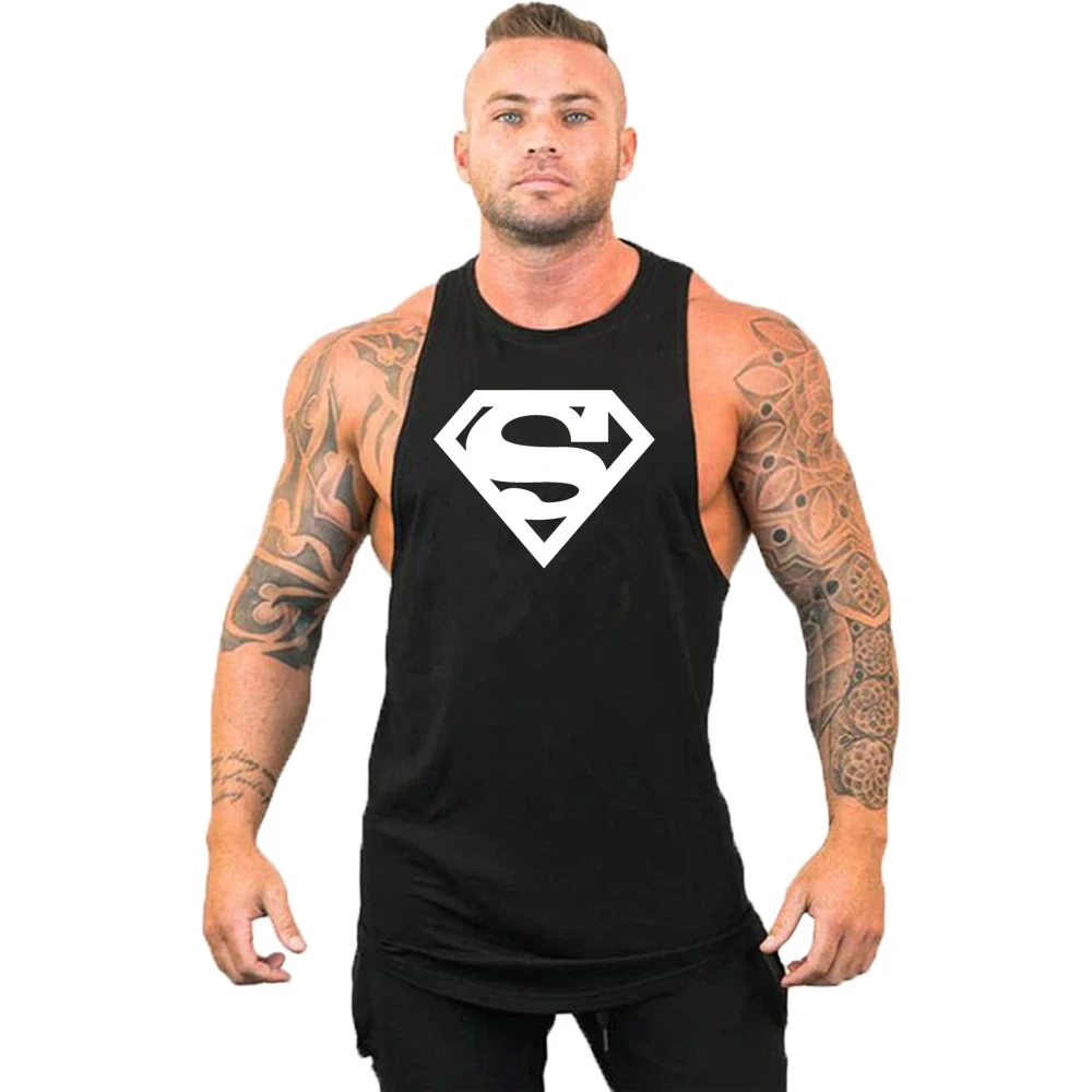 Men's Clothing Bodybuilding and Fitness Stringer Singlets Tank Top Vest Sleeveless Sweatshirt Workout Shirt Undershirt Gym Gyms
