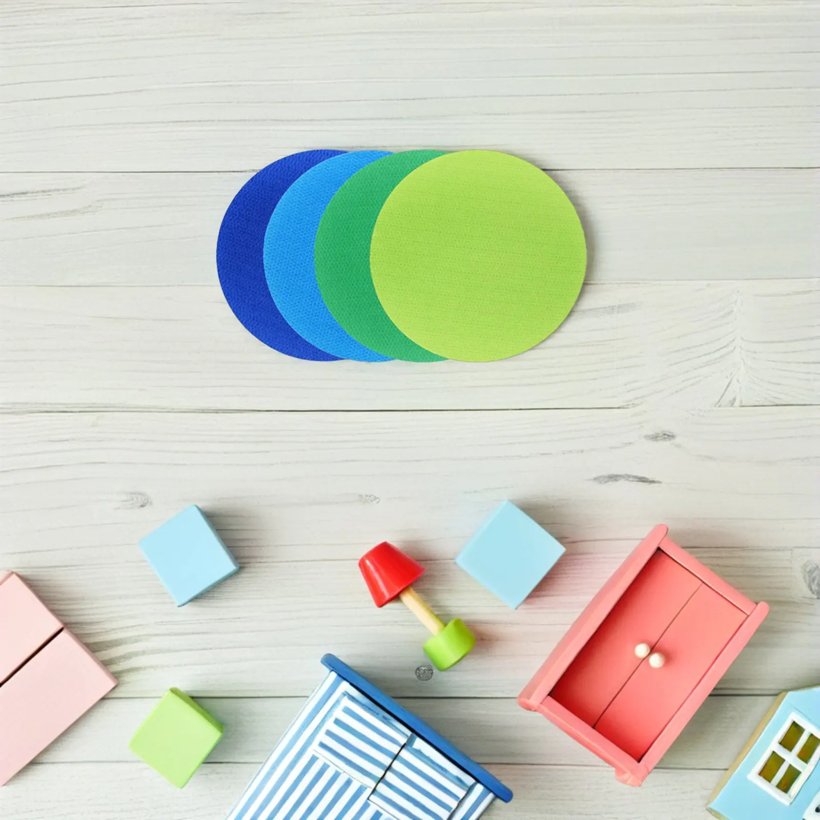 40Pcs 재사용 가능한 카펫 바닥 원형 마커 100Mm 실내 실외 사용을 위한 활기찬 원형 점 교실 체육관 댄스 유치원 교사