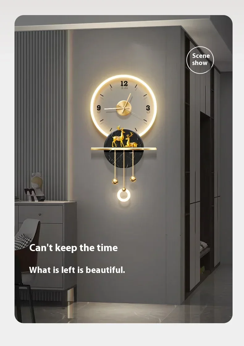 Led Luxury Clock Wall Art Mural Modern Creative Fashion Large Mechanism Interior Cute Wall Watch Minimalist Wanduhr Home Decor