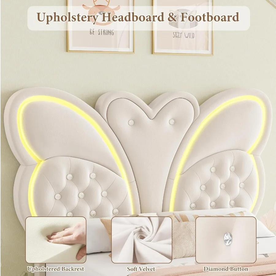 Butterfly LED Twin Bed 5