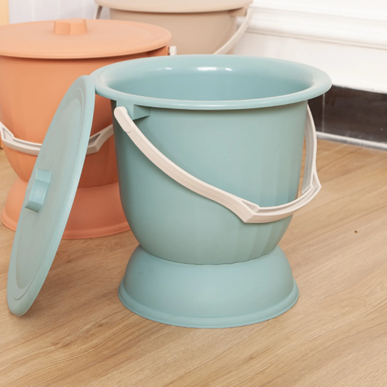Household Spittoon with Lid Urine Bucket Bottle Portable Thickened Toilet Durable Chamber Pot for Kids Child Use Bedroom Night 4