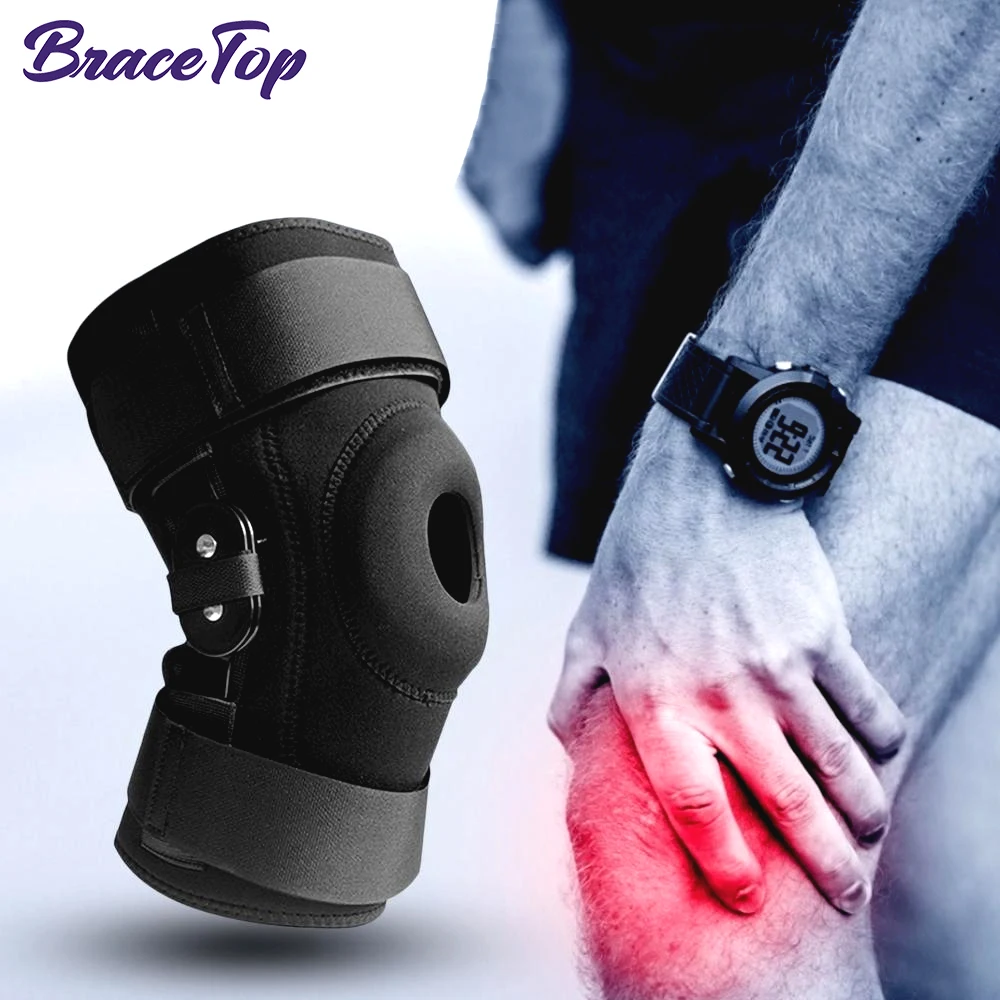 BraceTop 1 PC Hinged Knee Brace Support with Removable Dual Side