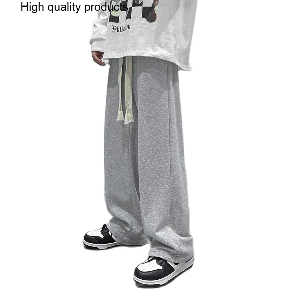

Trendy Straight Sweatpants Men Casual Loose Baggy Joggers Streetwear Hiphop Harem Track Pants Clothing