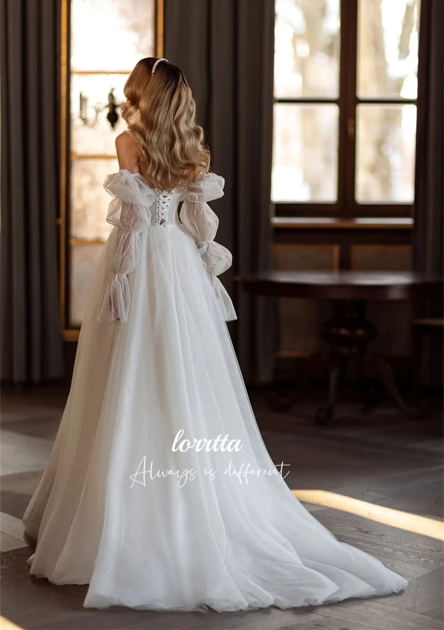 Mesh Wedding Dress White Glitter Decoration Elegant Party Long Dresses for  Formal Occasions Luxury Evening Woman Customized - AliExpress 320