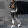 Autumn Vintage Ethnic Style 3D Print Men's Sportswear Set Long-Sleeved T Shirt Pants 2-Piece Set Oversized Pullover Men Clothing 5