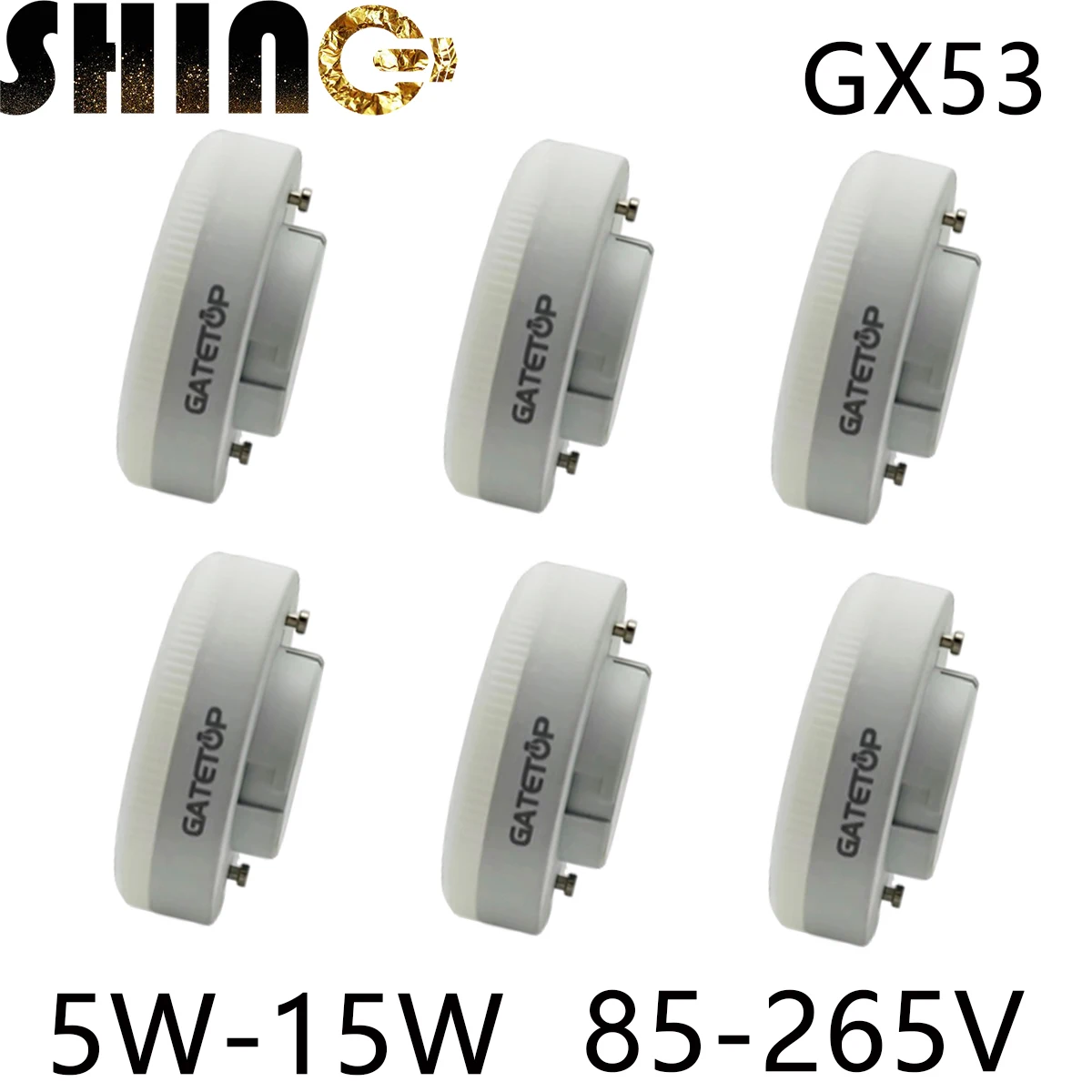 플리커 없는 LED 스포트라이트 GX53, 따뜻한 흰색 일광 차가운 흰색 전구,..