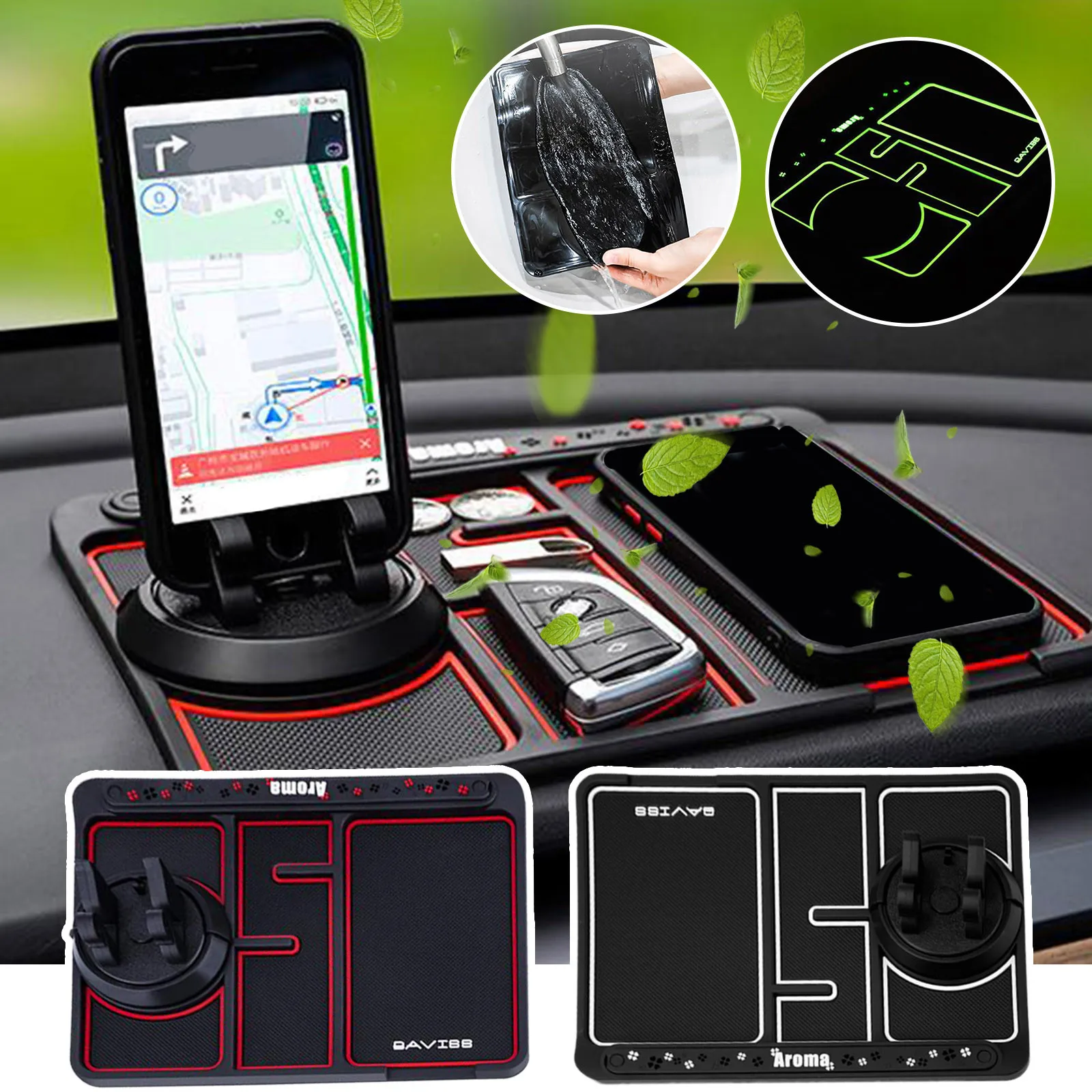 Vehicles Mat Pad Phone Holder Mobile Anti-slip Multifunctional NON-SLIP For Wear Automotive Led Led Strip Lights for Cars automotive accessories