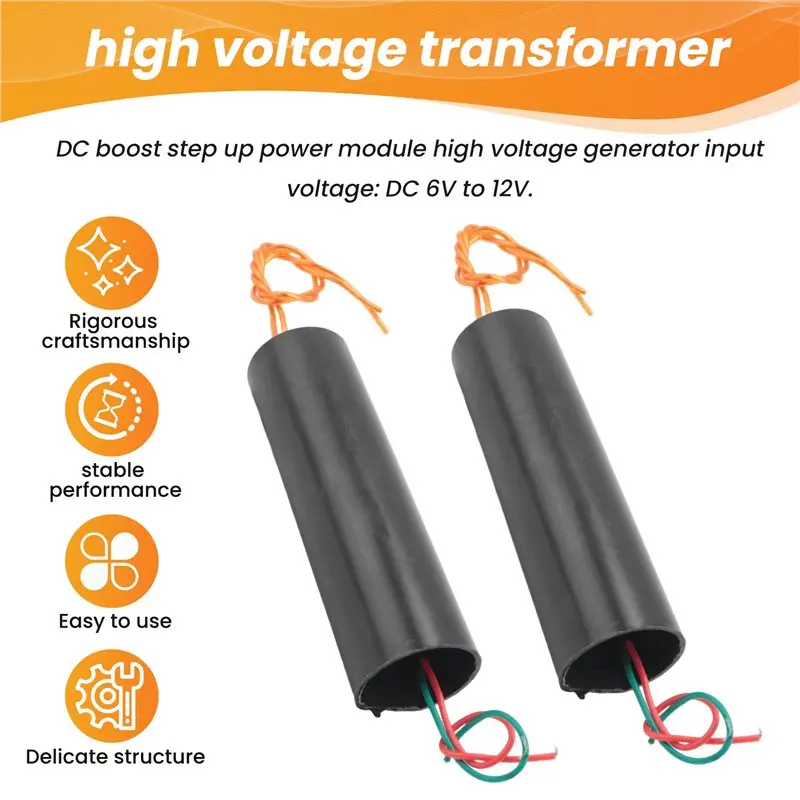 A24F-고전압 발생기 DC 6-12V 1000KV 부스트 스텝업 인버터 아크 펄스 발생기 전원 모듈