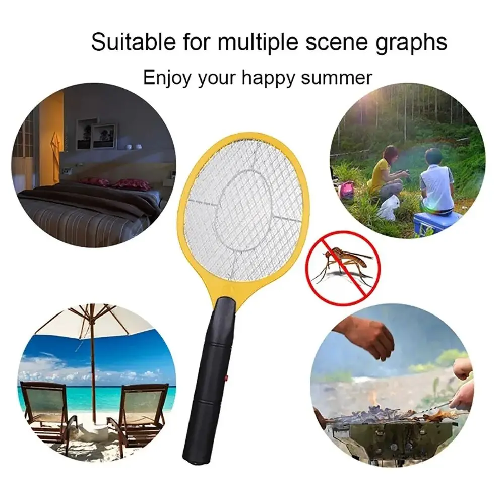 Electric Mosquito Swatter Handheld Bug Killer For Summer Outdoor_voghion.com