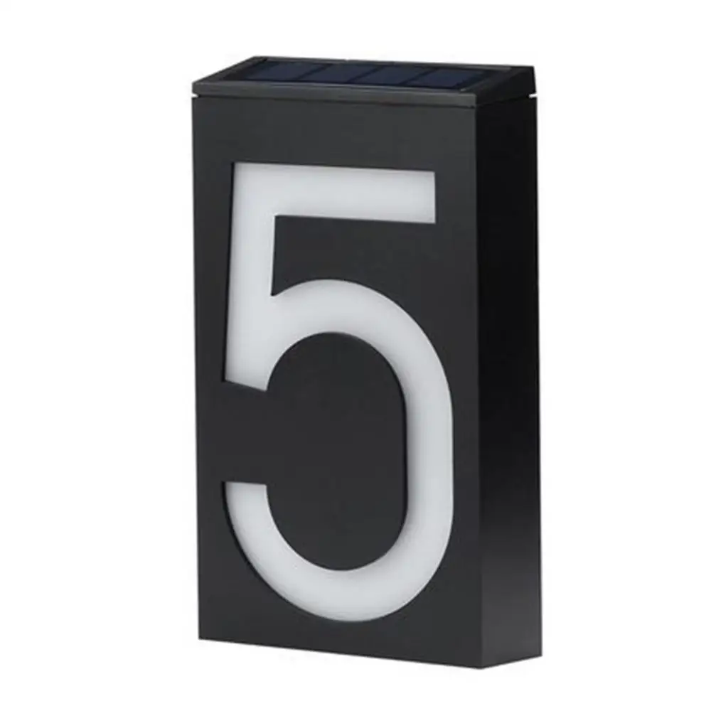 Solar Powered 0-9 LED Light House Address Number Street Road Doorplate Wall Lamp waterproof housing House Number Light house number signs house numbers number plate