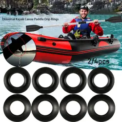 2/4Pcs Plastic Black Universal Raft Canoe Propel Paddle Parts Splash Guards Kayak Oar Accessories Drip Ring Replacement