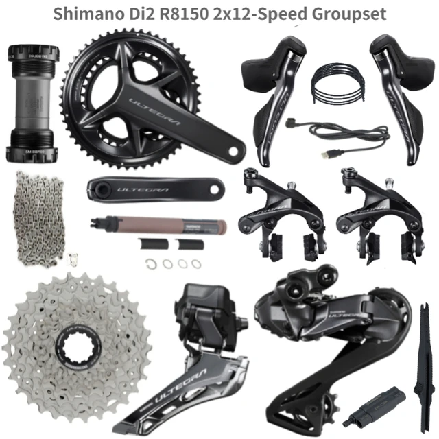 Shimano-Shimano ultegra di2 r8150,2x12スピード,自転車用ギアセット 