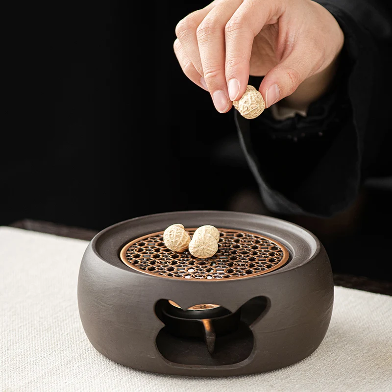 Terracotta Multi-functional Candle Tea Boiling Base Warm Tea Baking Furnace Heating Insulation Furnace