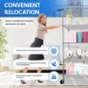 48 x 18x76 4000LBS Metal Shelves for Storage with Wheels Ideal for Garage Shelving 5 Tier Wire Shelving Rack for Kitchen Storage 5