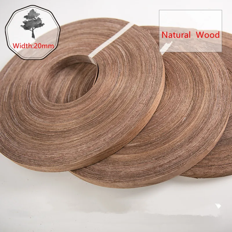 50Meters/roller Width20mm Thickness0.5mm Natural Black Walnut Edge